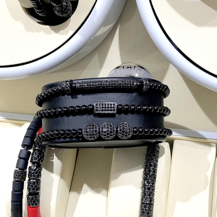 All Black Set 3 Brooks Zircon Bracelets [3]