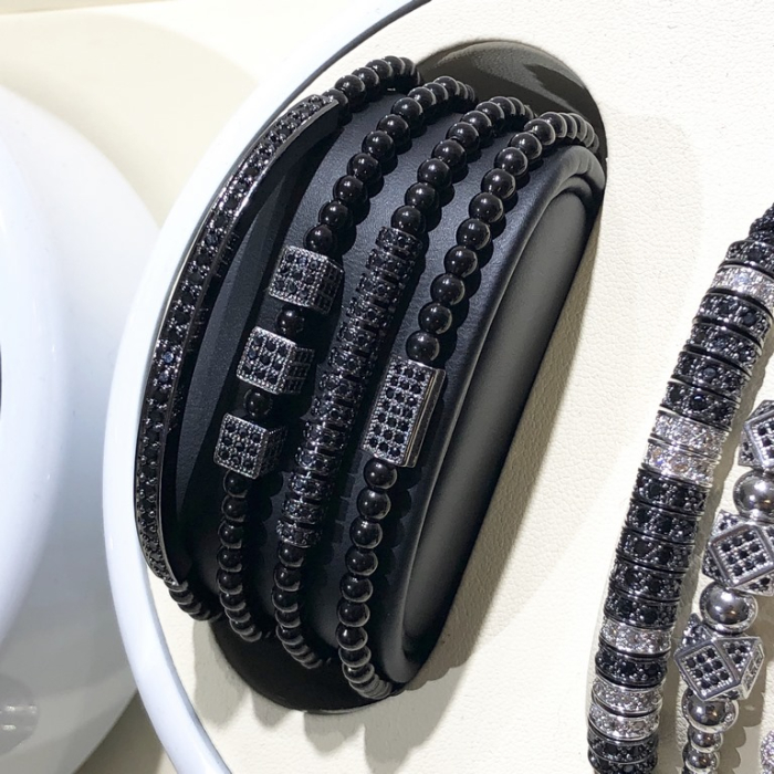 All Black Set 4 Brooks Bracelets [5]