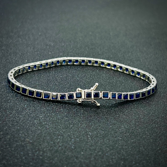 Bratara Argint 925 Blue Zircon Tennis 3MM [2]