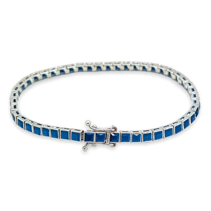 Bratara Argint 925 Blue Zircon Tennis 3MM [1]