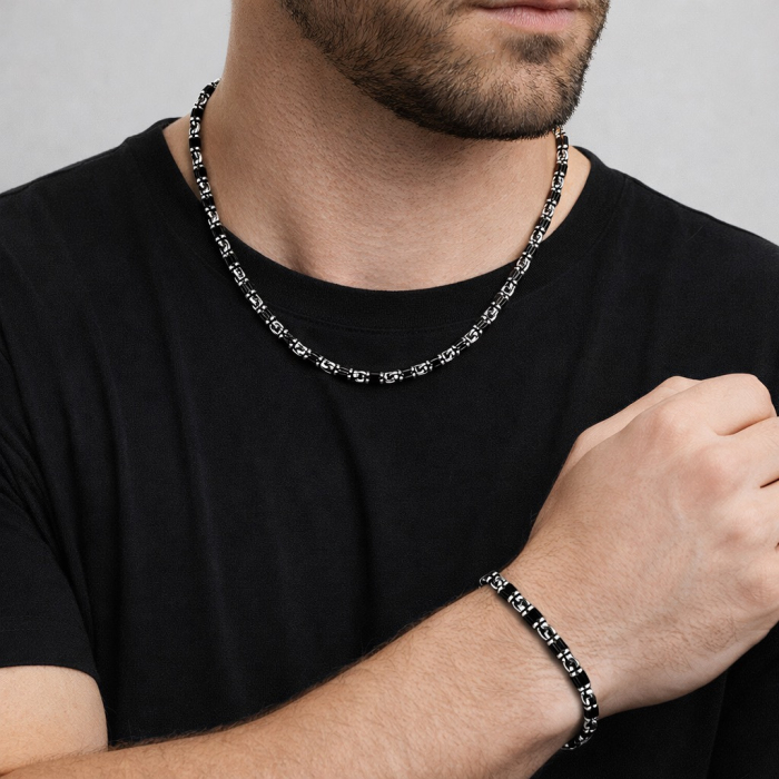 Bratara Argint 925 Onix Stones [2]