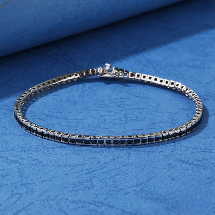 Bratara Argint 925 Tennis Black Diamond 3MM [2]