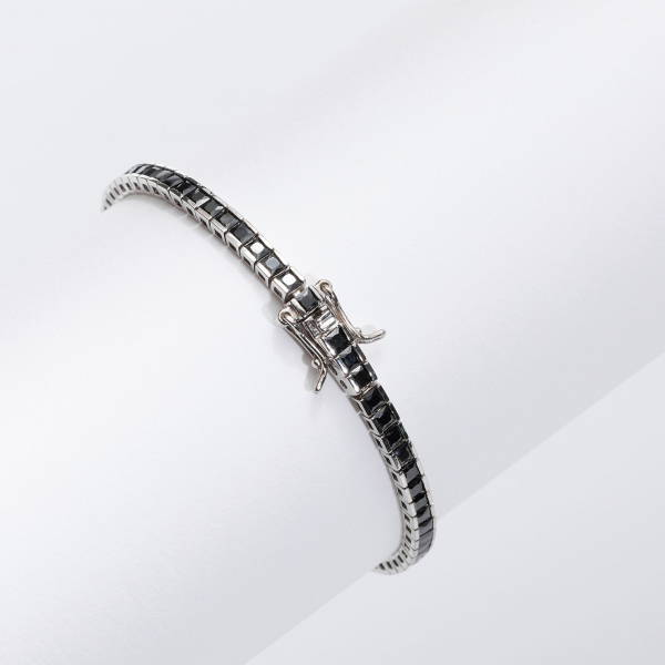 Bratara Argint 925 Tennis Black Diamond 3MM [3]