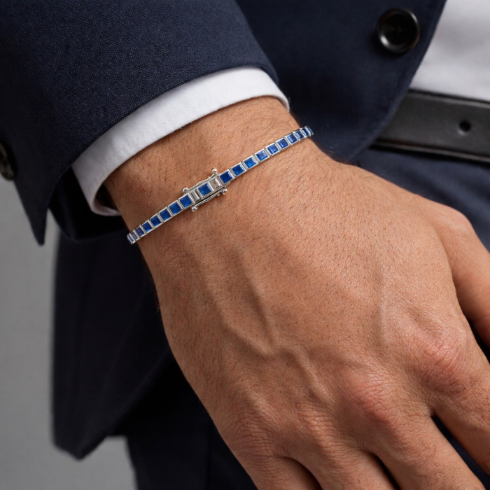 Bratara Argint 925 Tennis Blue Stone [2]