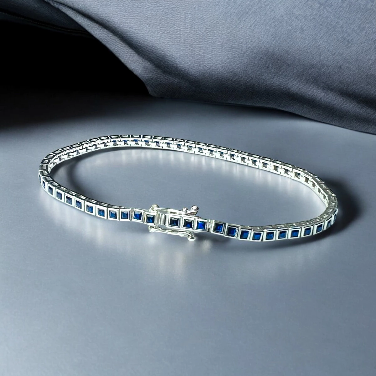 Bratara Argint 925 Tennis Blue Stone [2]