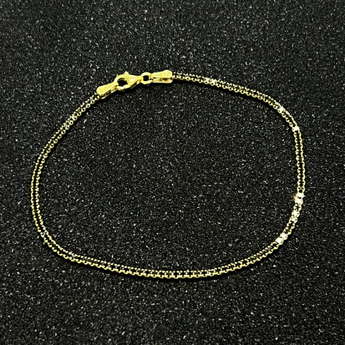 Bratara Argint Brooks Black Zircon Tennis 18 CM [2]