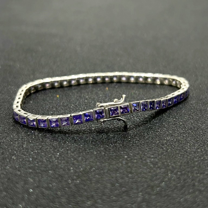 Bratara Argint Brooks Tennis Cristale Mov [2]