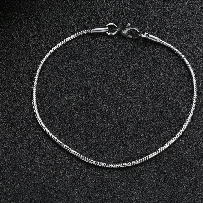Bratara Brooks Silver Snake Round [2]