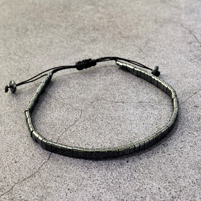 Bratara Brooks Black Hematite Plates [2]