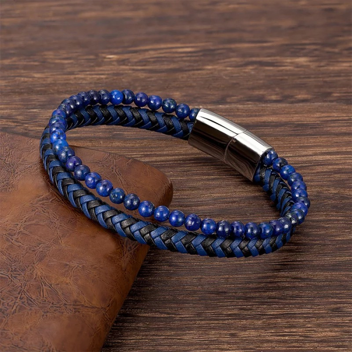 Bratara Brooks Blue Double Layer Stone [2]
