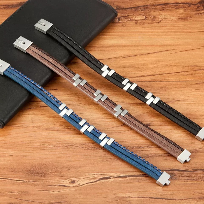 Bratara Brooks Blue Leather Exquisite [5]