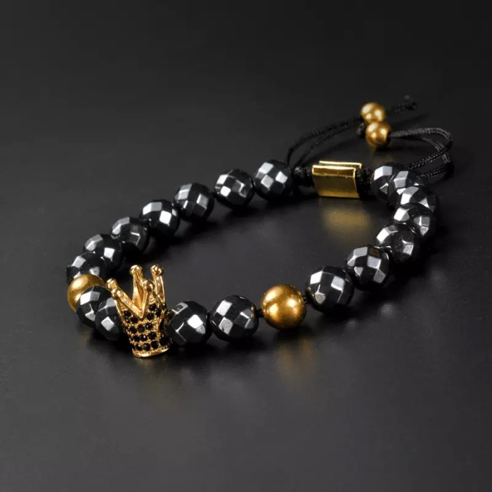 Bratara Brooks Crown Hematit Beads [2]