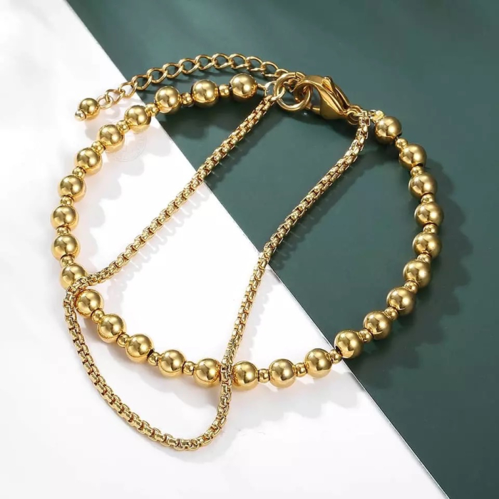 Bratara Brooks Double Chain Gold [2]