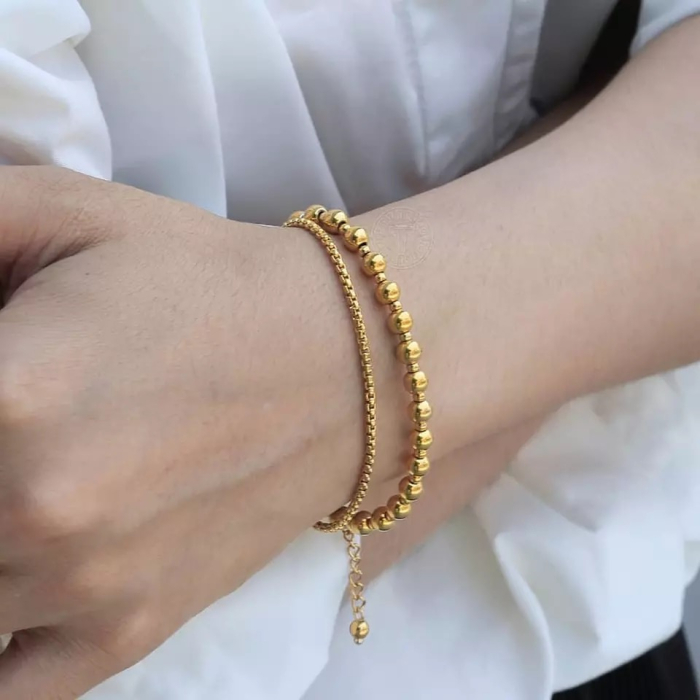 Bratara Brooks Double Chain Gold [4]