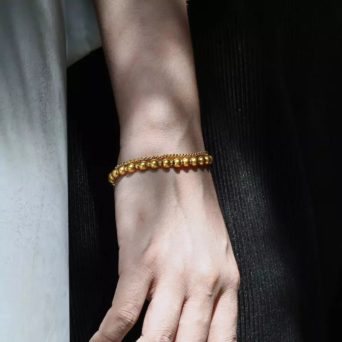 Bratara Brooks Double Chain Gold [3]