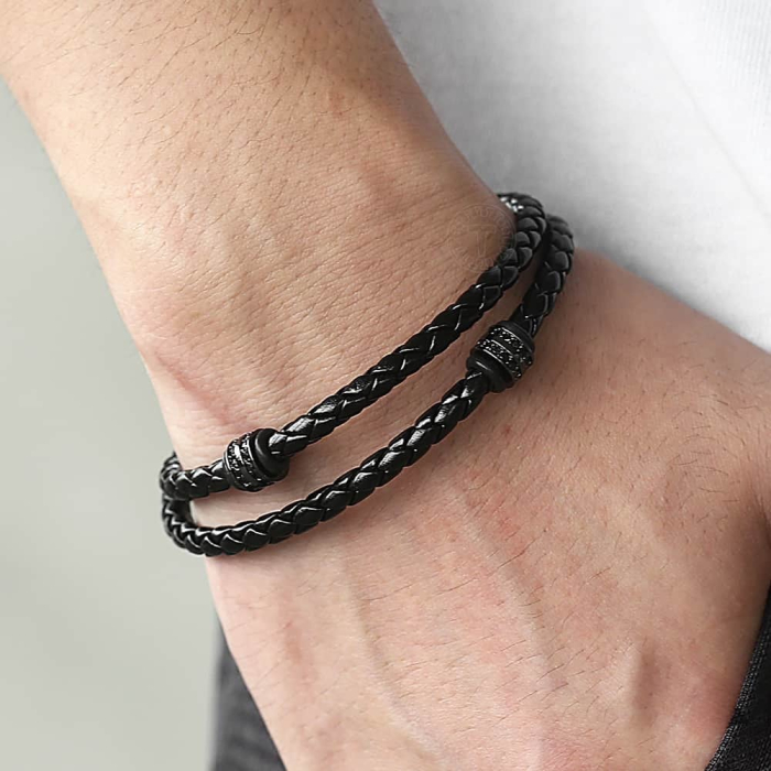 Bratara Brooks Double Strap Black Zirconium 19 CM [2]