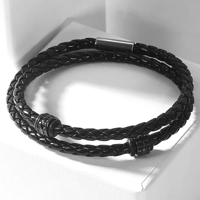Bratara Brooks Double Strap Black Zirconium 19 CM [3]