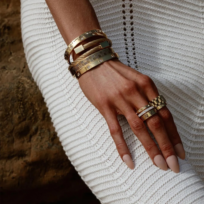Bratara Brooks Gold Bangle Diamonds [2]