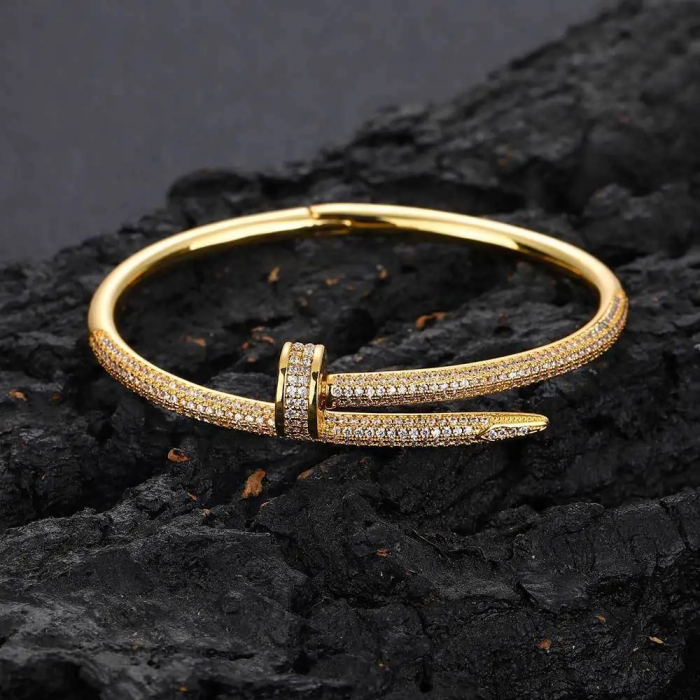 Bratara Brooks Gold Clou Diamonds [2]