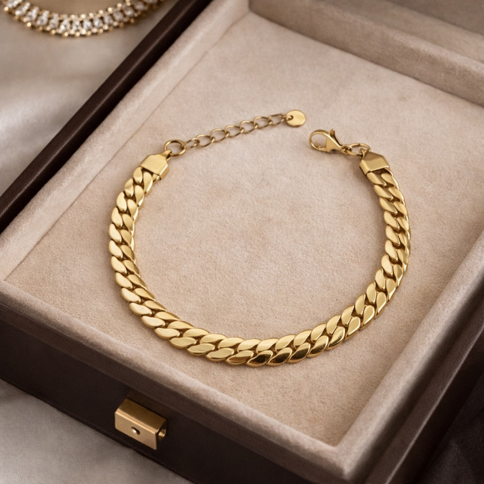 Bratara Brooks Gold Cuban [2]