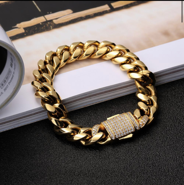 Bratara Brooks Gold Cuban Woman [2]