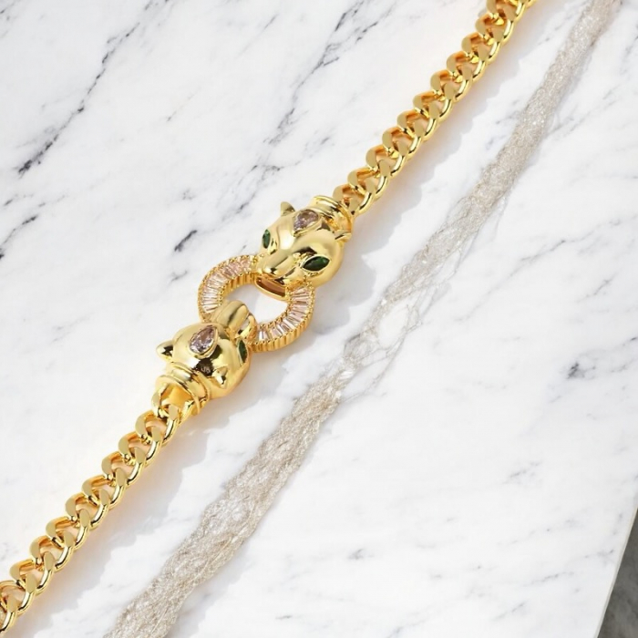 Bratara Brooks Gold Gatopardo Ring [2]