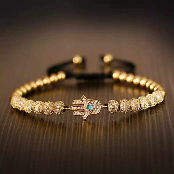 Bratara Brooks Gold Luxury Hamsa Fatima [2]
