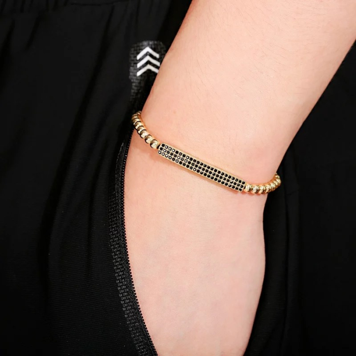 Bratara Brooks Gold Zircon Linea [2]