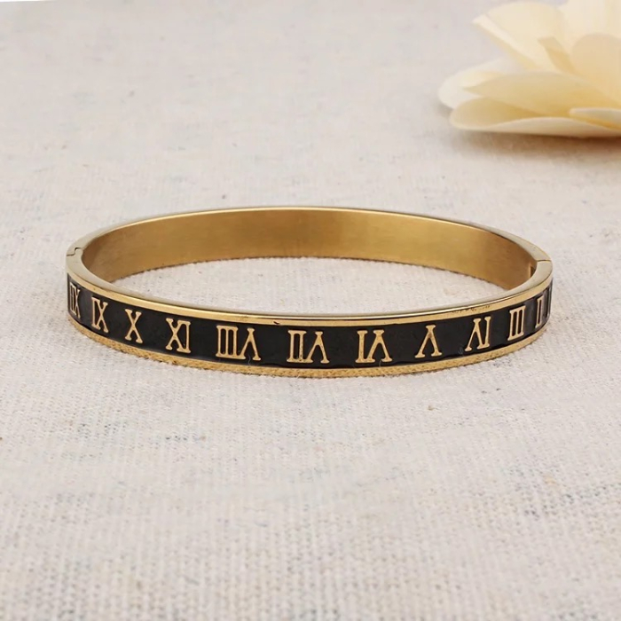 Bratara Brooks GoldBlack Bangle [2]