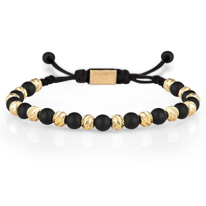 Bratara Brooks GoldBlack Facette Beads [1]