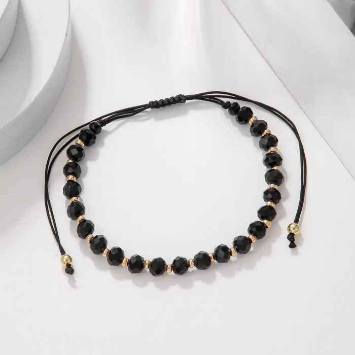 Bratara Brooks GoldBlack Beads Facette [3]
