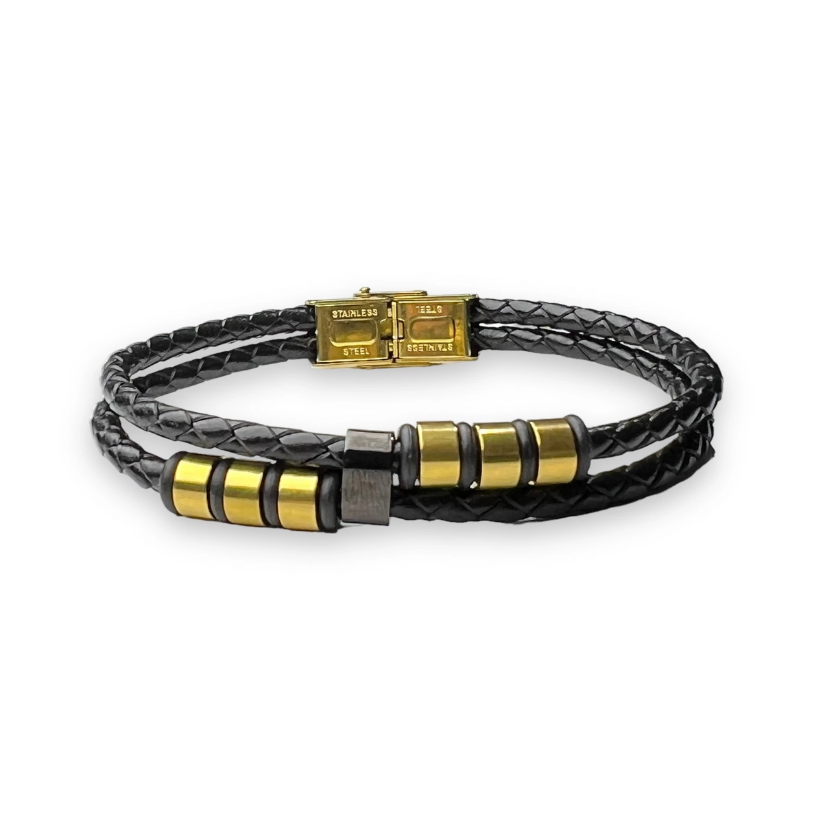 Bratara Brooks GoldBlack Leather [1]