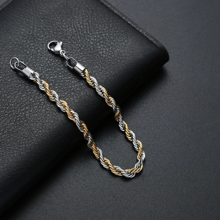 Bratara Brooks GoldSilver Rope [2]