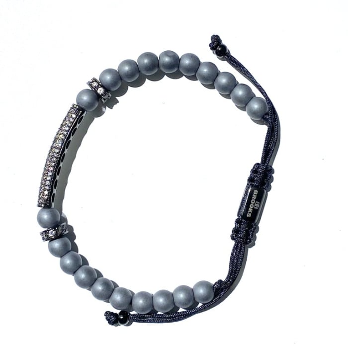 Bratara Brooks Gray Agate Tube [3]