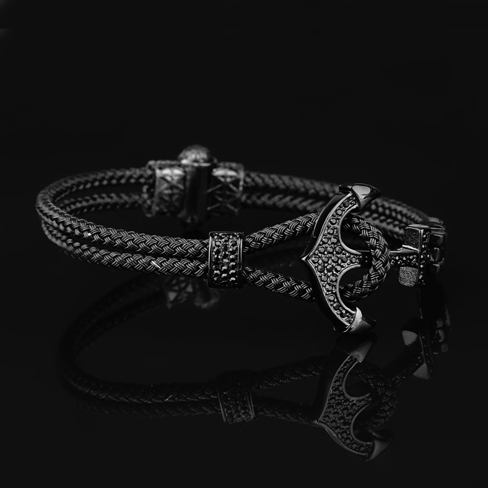 Bratara Brooks Black Nautical Anchor [2]