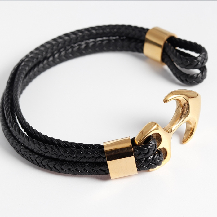Bratara Brooks Leather Fine Anchor 20 CM [3]