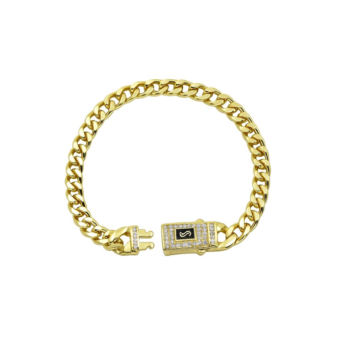 Bratara Brooks Monaco Gold Plated 14K 8 MM / 20 CM [1]