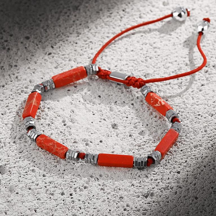 Bratara Brooks Red Variscite Stone [2]