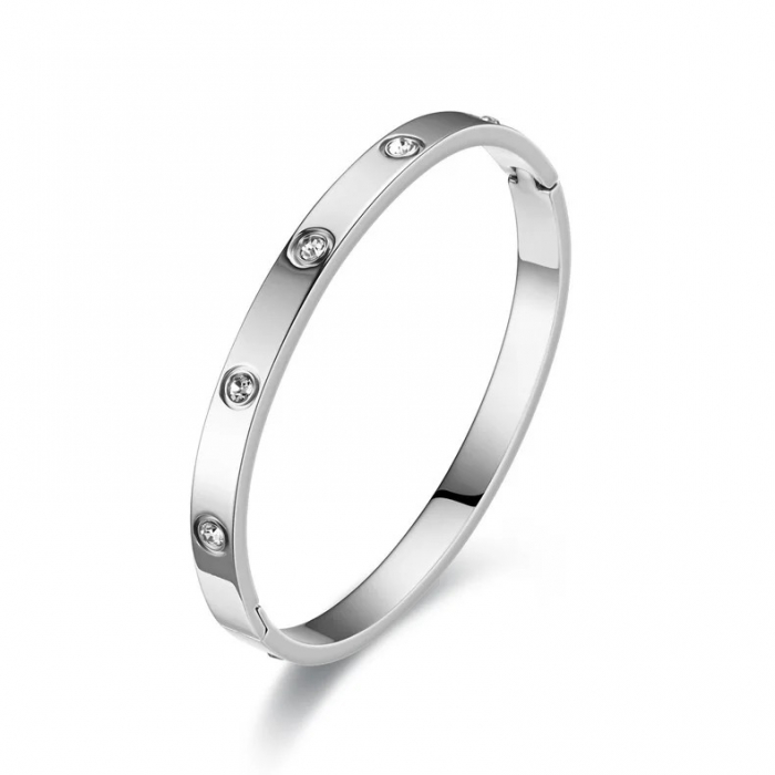Bratara Brooks Silver Bangle Diamonds [1]