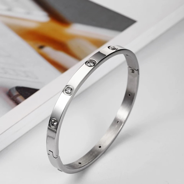 Bratara Brooks Silver Bangle Diamonds [2]