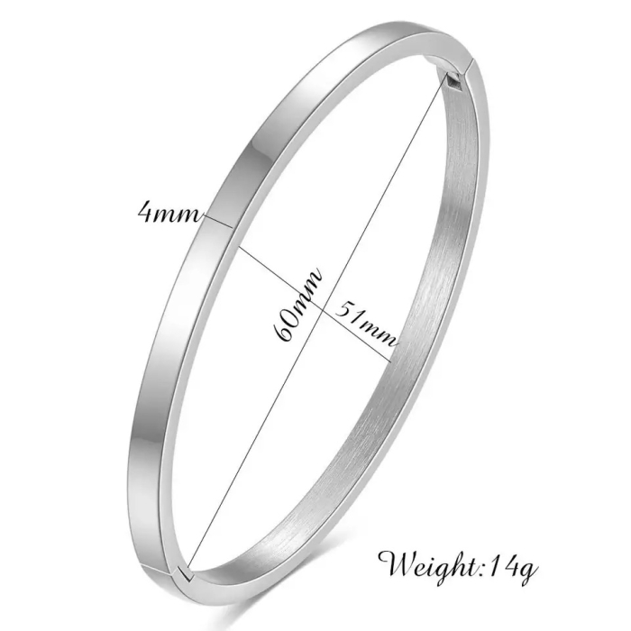 Bratara Brooks Silver Slim Bangle [3]