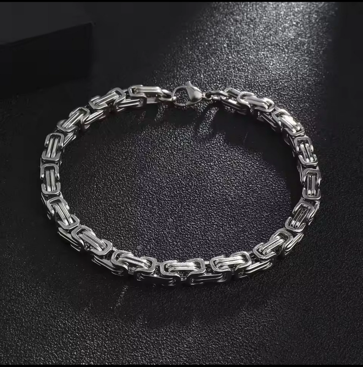 Bratara Brooks Silver Steel Solid [2]