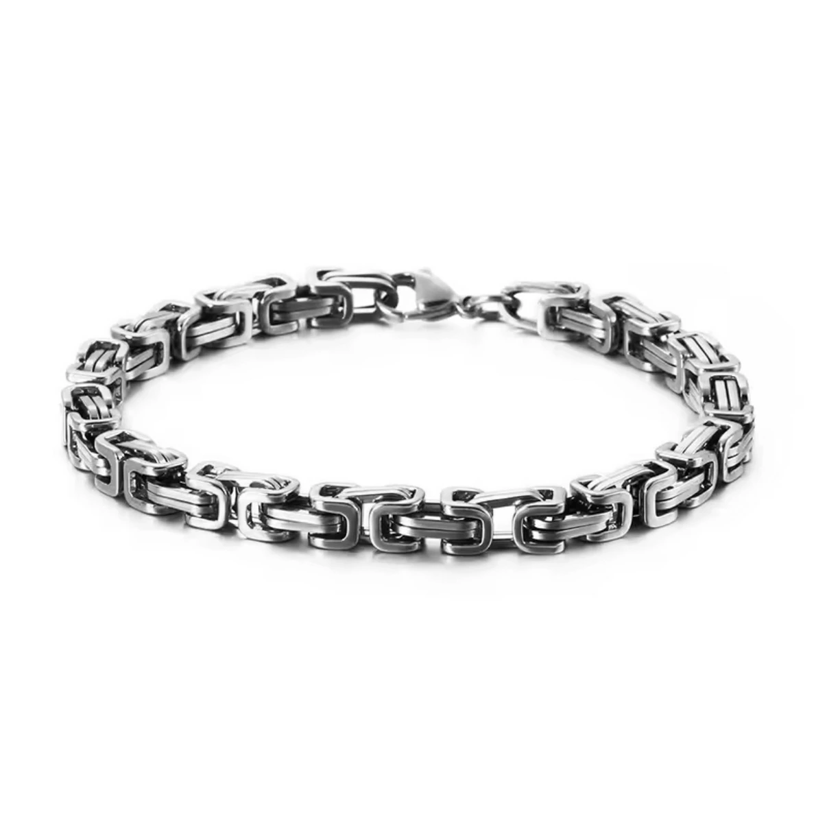 Bratara Brooks Silver Steel Solid [1]