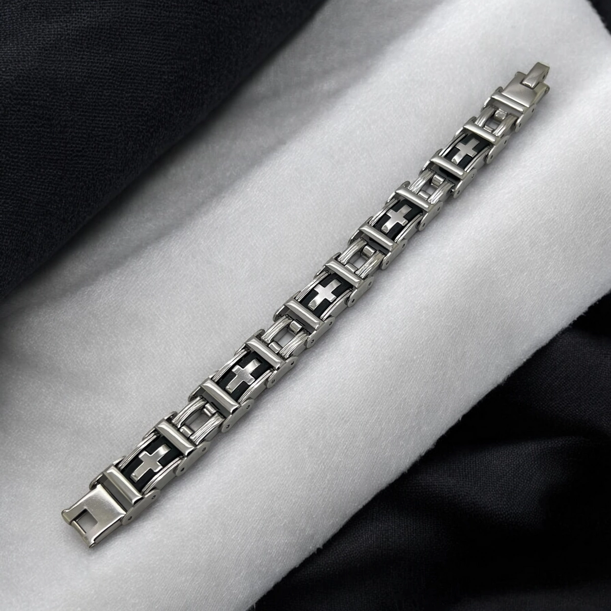 Bratara Brooks Solid Cross Steel [2]