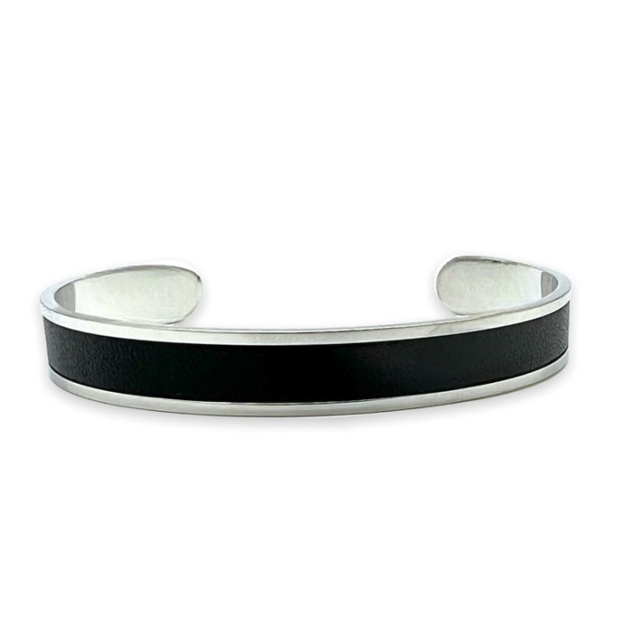 Bratara Brooks Steel Leather Bangle [3]