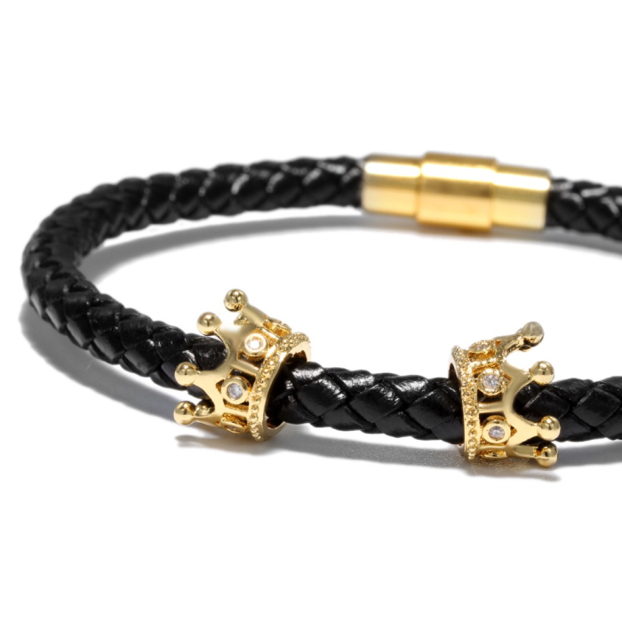 Bratara Dama Brooks Gold Crown Leather Strap 17 CM [2]