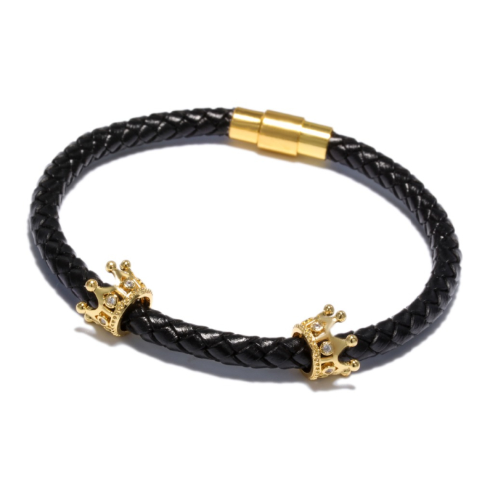 Bratara Dama Brooks Gold Crown Leather Strap 17 CM [4]