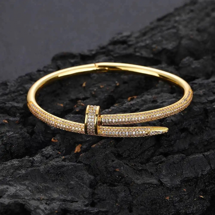 Bratara Dama Brooks Gold Nail Diamonds [2]