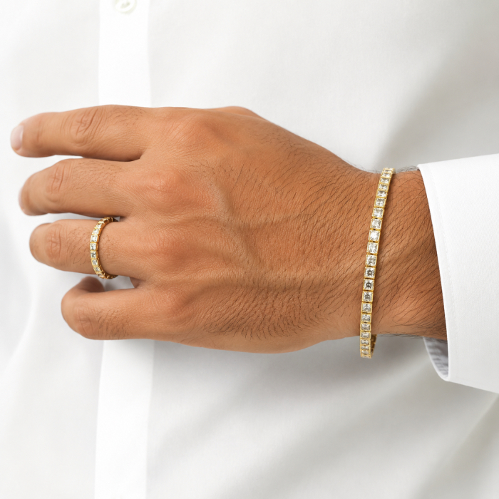 Set Bratara-Inel Tennis Gold 14K [2]