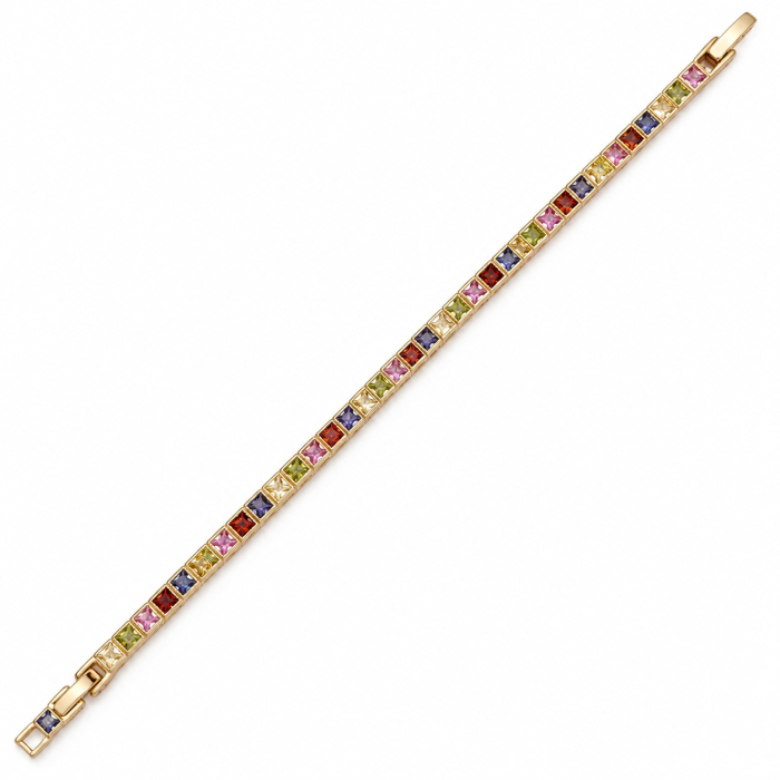 Bratara Tennis Rainbow Diamonds 3 MM / 18 CM [2]